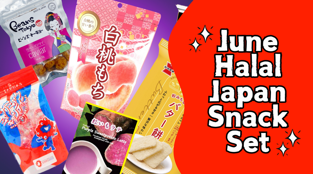 Halal Japanese Snack Set for June with Fun Bits (There's Osaka Expo2025 Mascot?!)