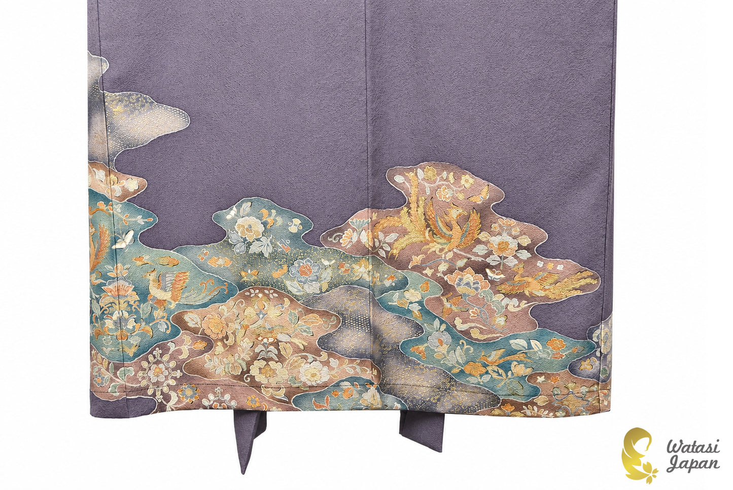 Kimono Abaya — Dusty Lavender Cloud Floral | Open Abaya