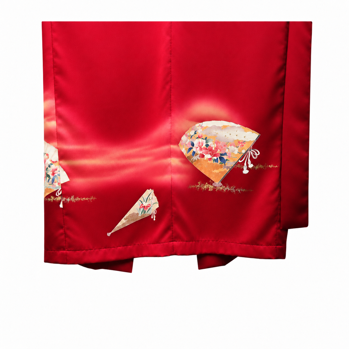 Kimono Abaya — Crimson Sensu & Peony | Wrap Abaya
