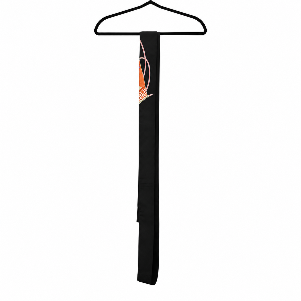 Kimono Abaya โ Black Goshoguruma | Open Abaya & Sash