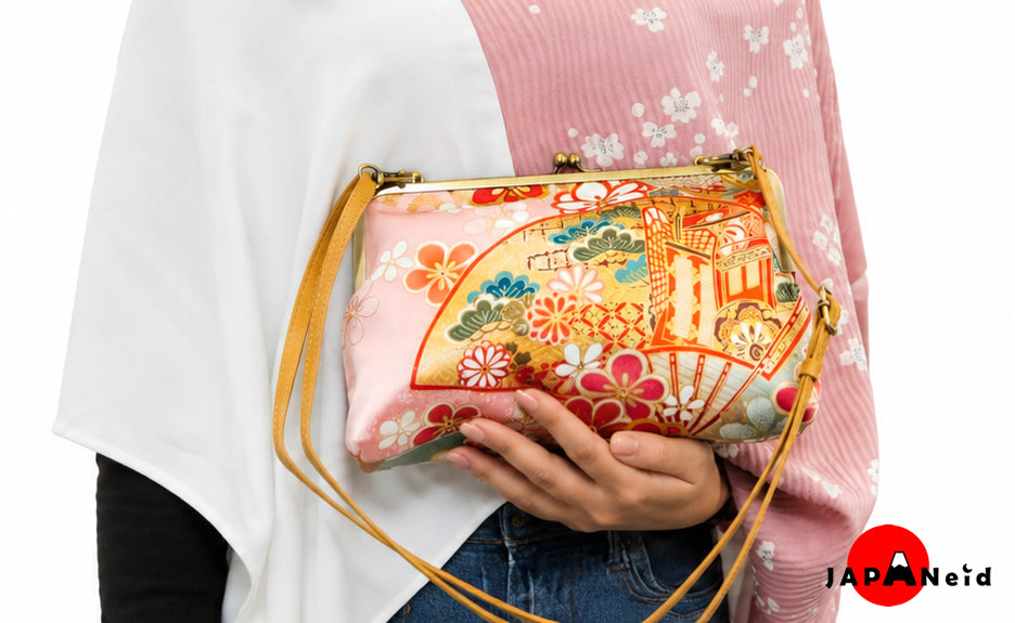 Kimono Shoulder Bag — Pink × Gold