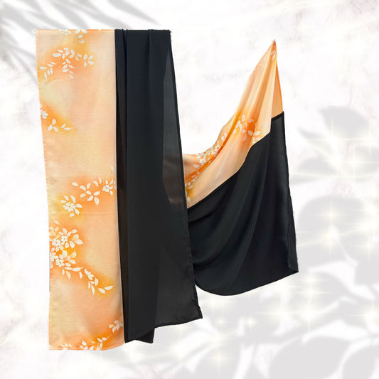 Shawl: KIMONO Hijab - Light Orange/Black