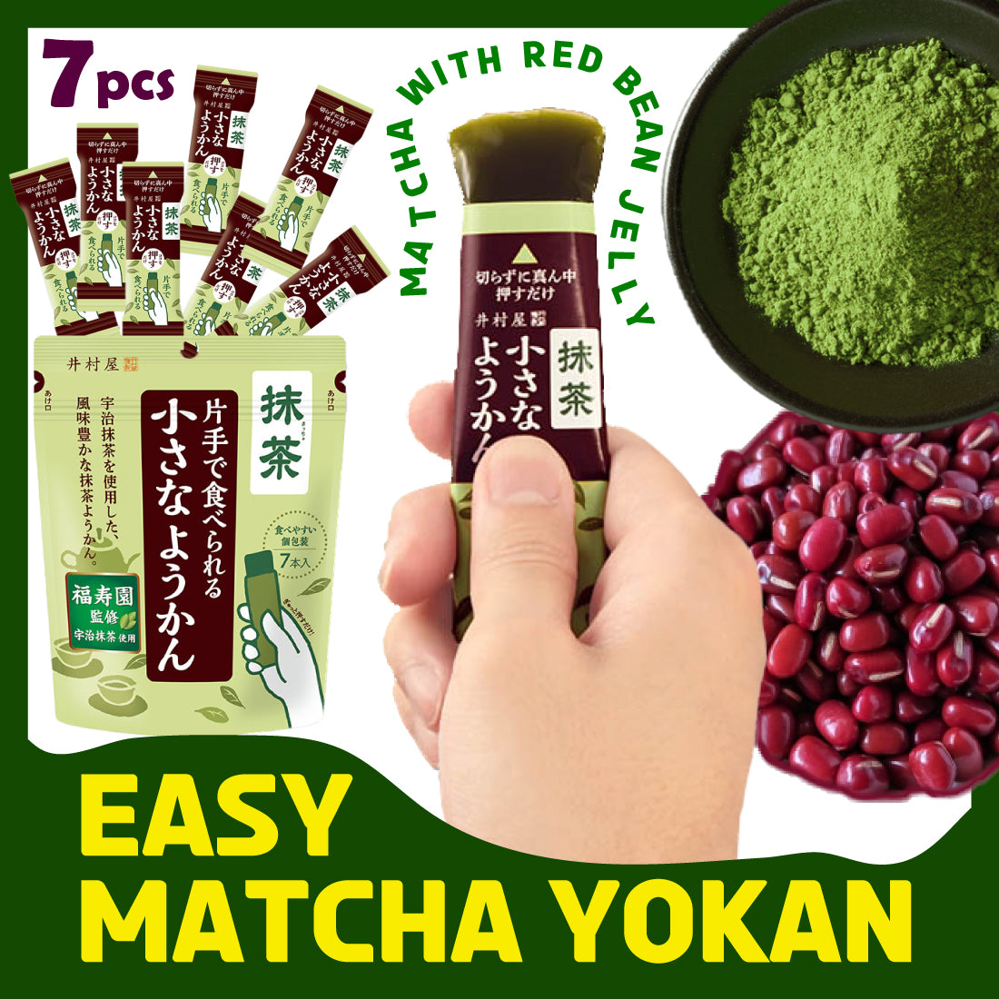 Easy Matcha Yokan