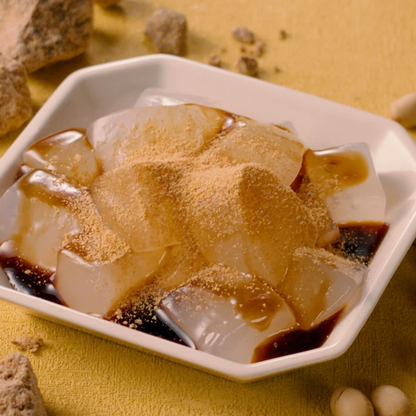 Konjac Warabi Mochi (Black Syrup & Kinako)