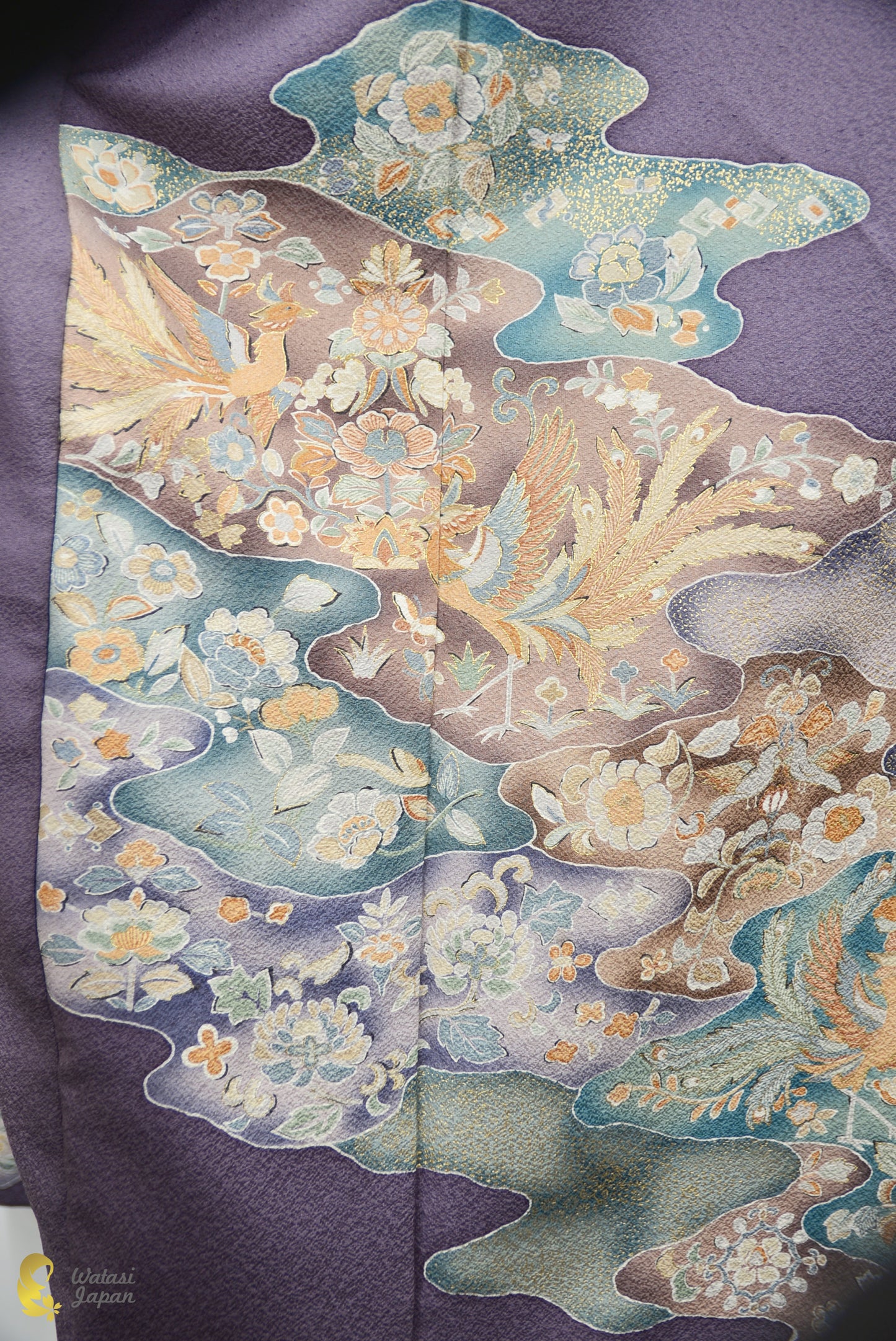 Kimono Abaya — Dusty Lavender Cloud Floral | Open Abaya