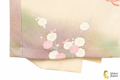 Kimono Abaya — Cream Wagasa & Floral | Wrap Abaya
