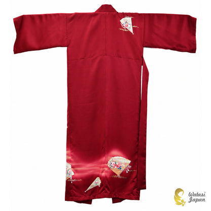 Kimono Abaya — Crimson Sensu & Peony | Wrap Abaya