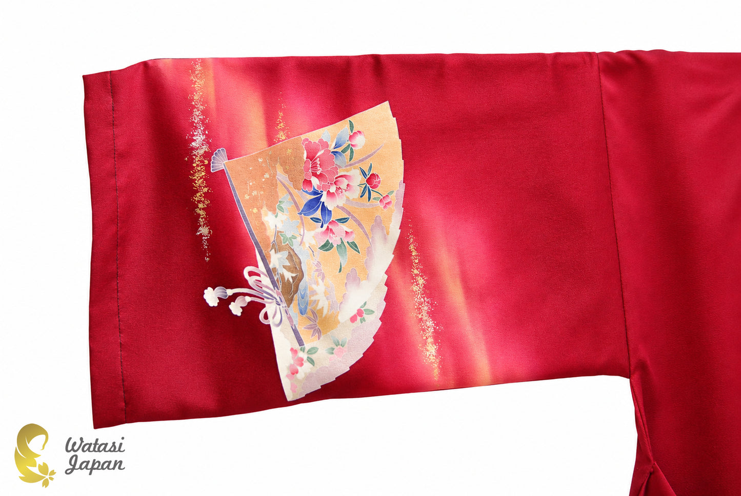 Kimono Abaya — Crimson Sensu & Peony | Wrap Abaya