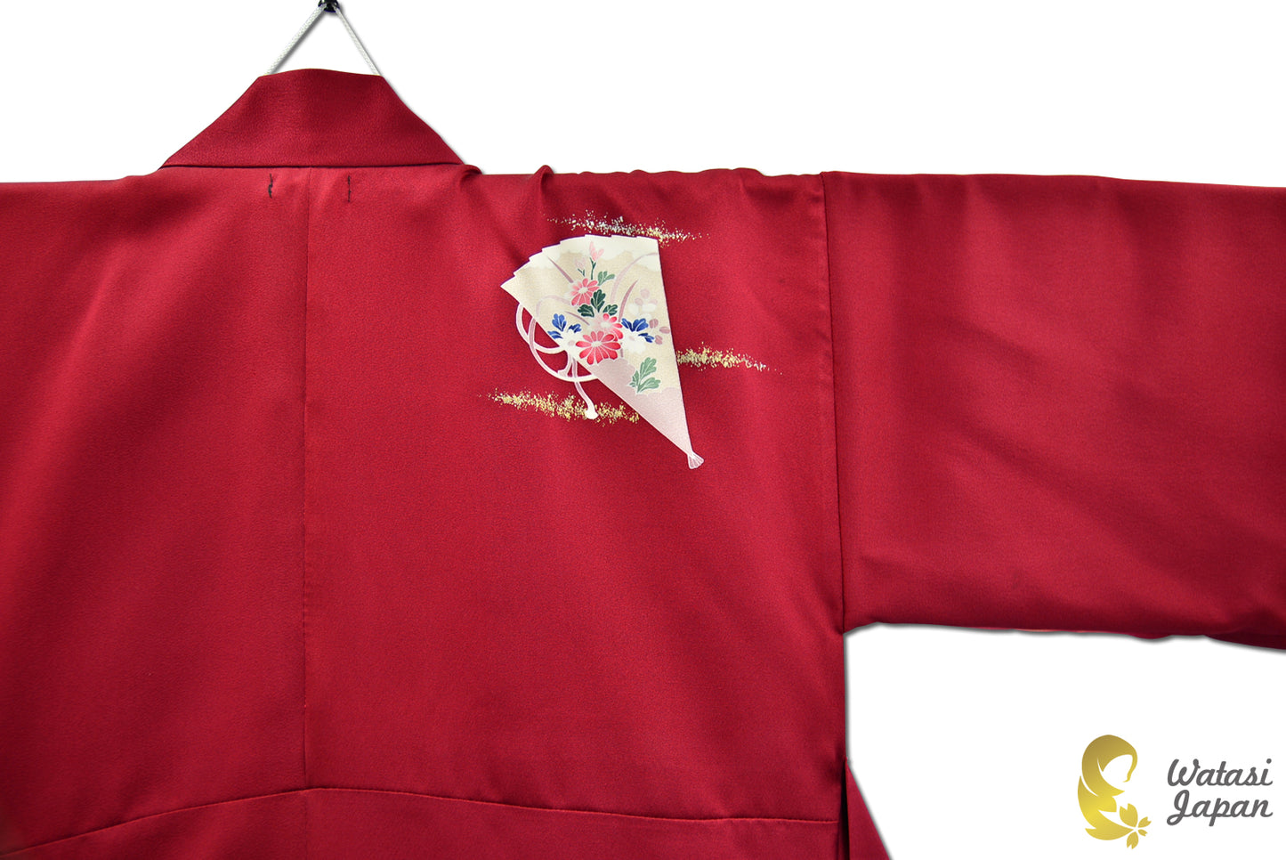 Kimono Abaya — Crimson Sensu & Peony | Wrap Abaya