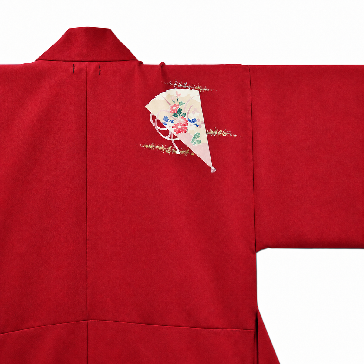 Kimono Abaya — Crimson Sensu & Peony | Wrap Abaya
