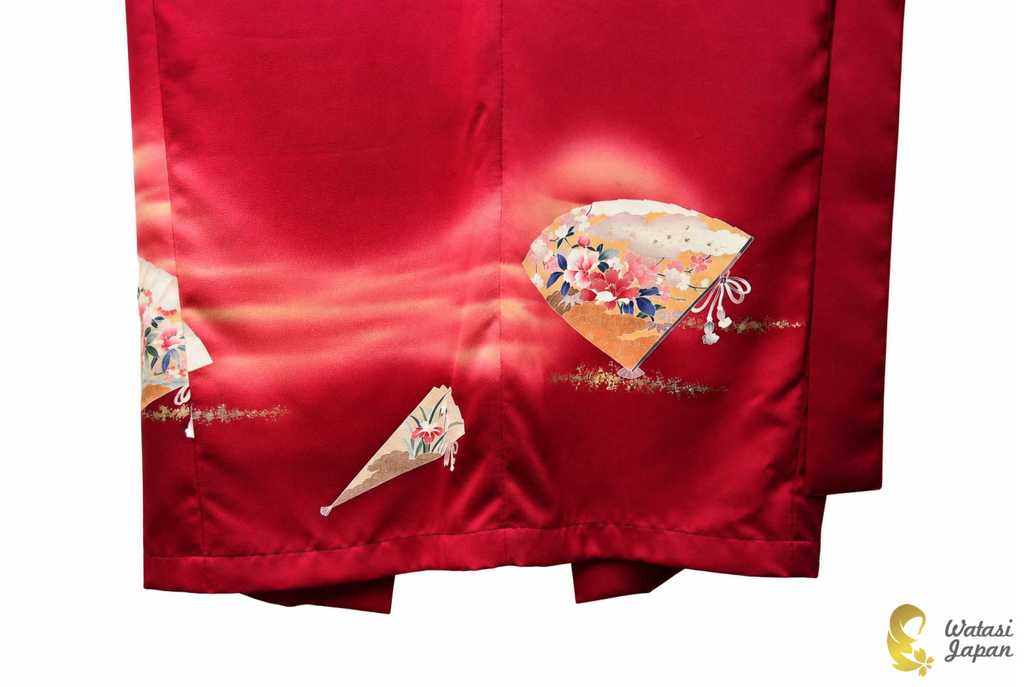 Kimono Abaya — Crimson Sensu & Peony | Wrap Abaya