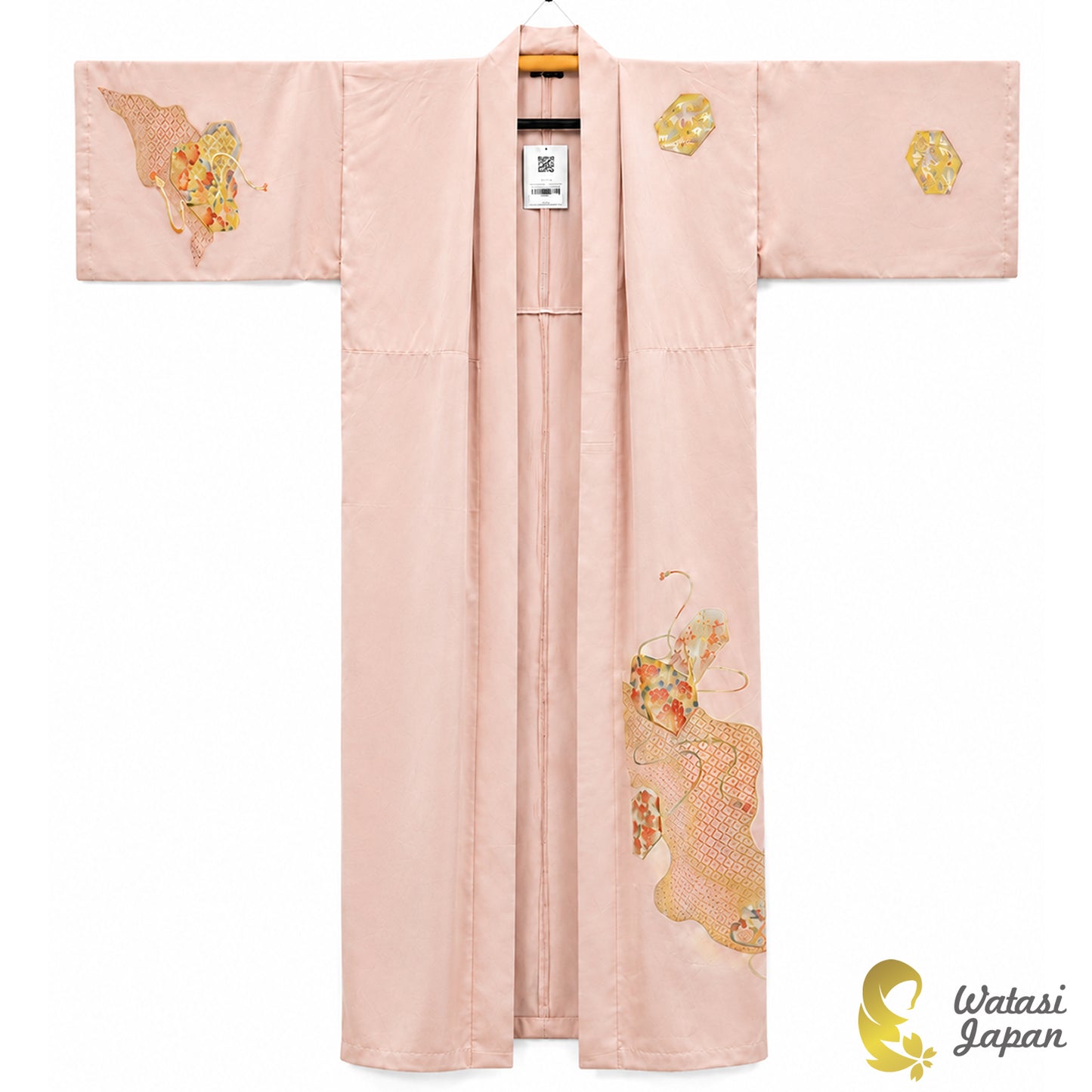 Kimono Abaya — Blush Pink Temari | Open Abaya & Sash