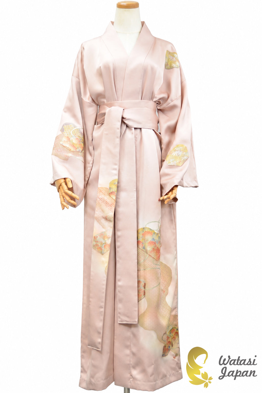 Kimono Abaya — Blush Pink Temari | Open Abaya & Sash