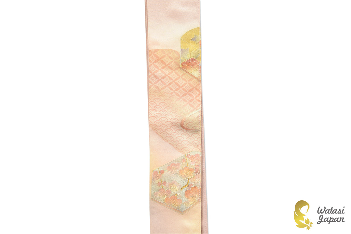 Kimono Abaya — Blush Pink Temari | Open Abaya & Sash