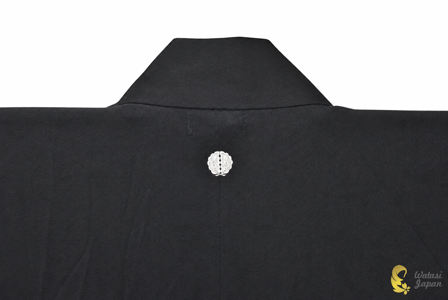Kimono Abaya — Black Goshoguruma | Open Abaya & Sash