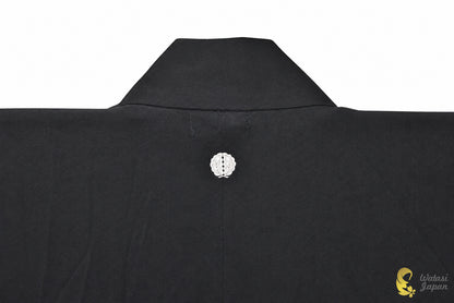 Kimono Abaya — Black Goshoguruma | Open Abaya & Sash