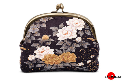 Kimono Gamaguchi Clutch — Red × Black