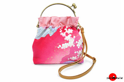 Kimono Gamaguchi Handbag — Red × Floral