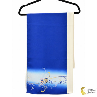 Shawl: Kimono Hijab — Royal Blue Ran & Arabesque / Kimono Jewel