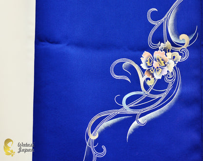 Shawl: Kimono Hijab — Royal Blue Ran & Arabesque / Kimono Jewel