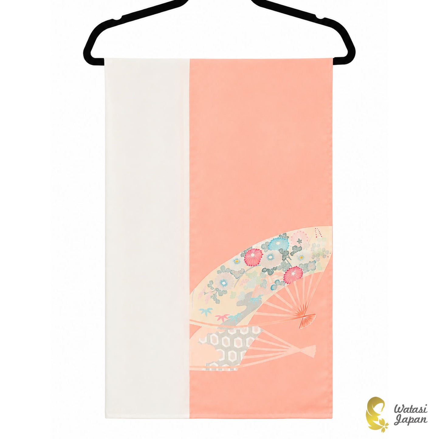 Shawl: Kimono Hijab — Salmon Pink Sensu / Kimono Jewel