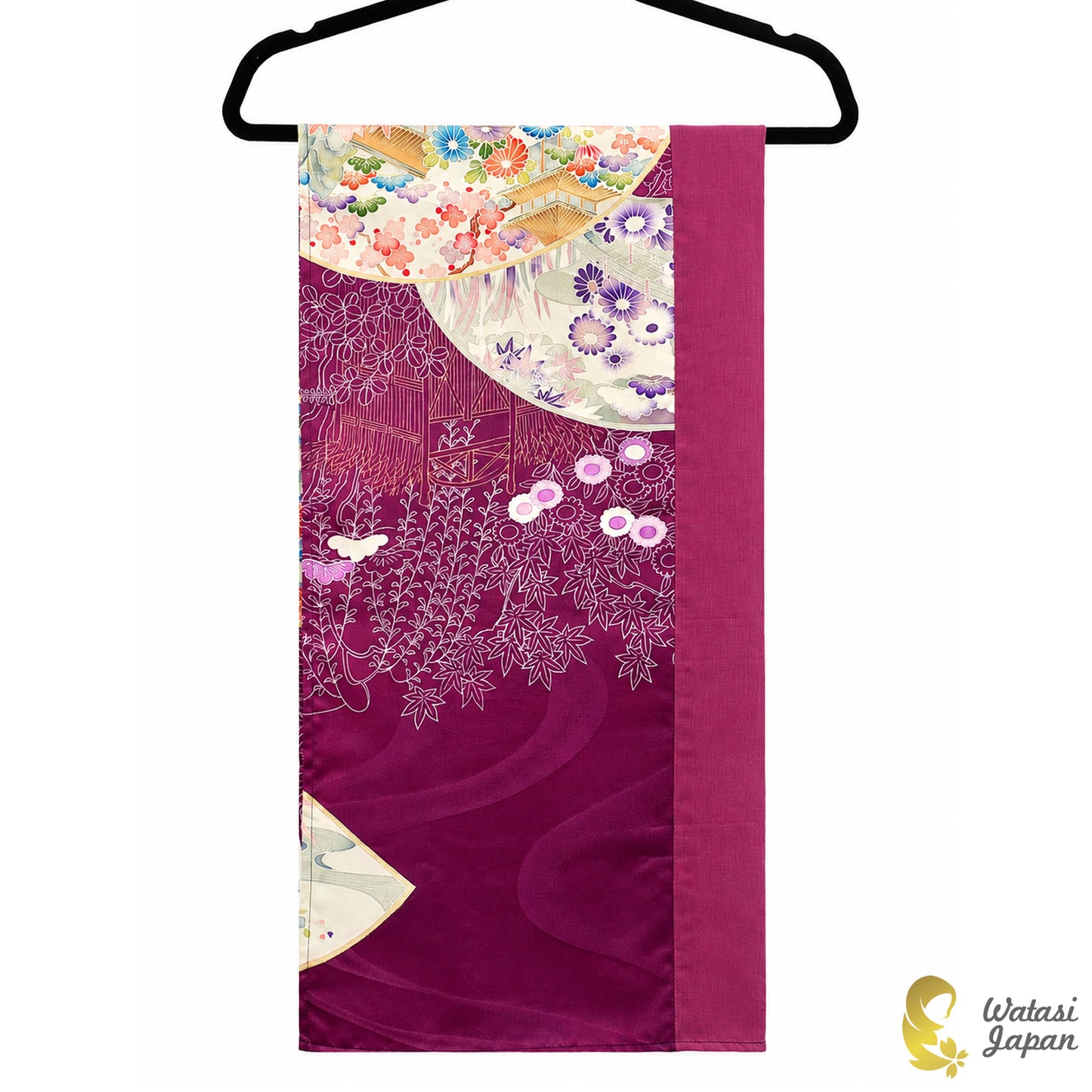 Square: Kimono Hijab — Magenta Sensu & Sato / Kimono Jewel