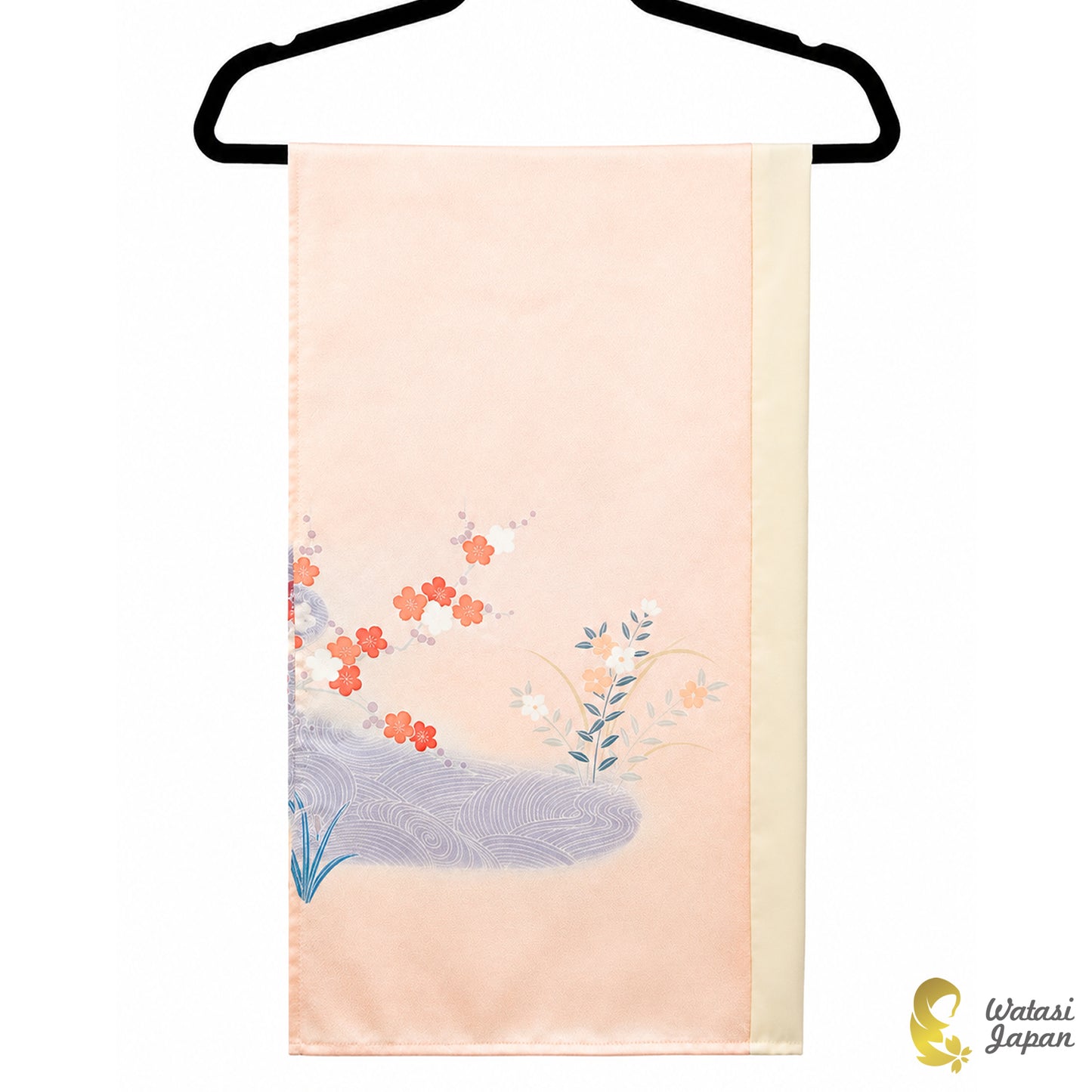 Shawl: Kimono Hijab — Blush Pink Hanakago & Kiku / Kimono Jewel