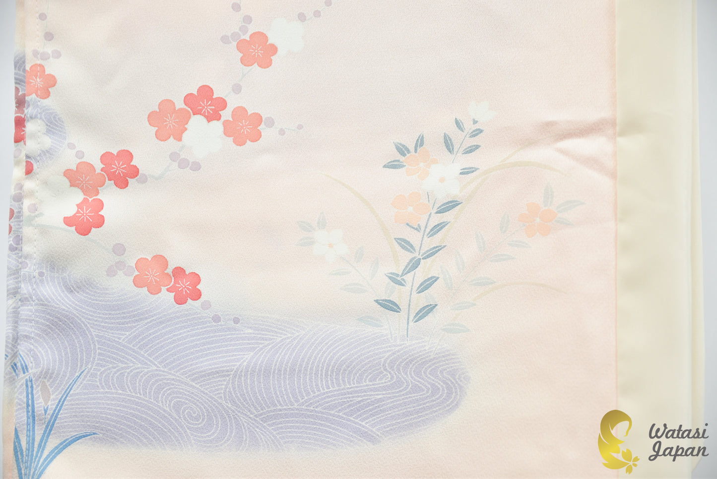 Shawl: Kimono Hijab — Blush Pink Hanakago & Kiku / Kimono Jewel