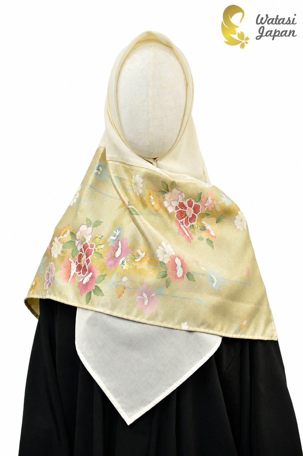 Square: Kimono Hijab — Champagne Botan Tategusa / Kimono Jewel