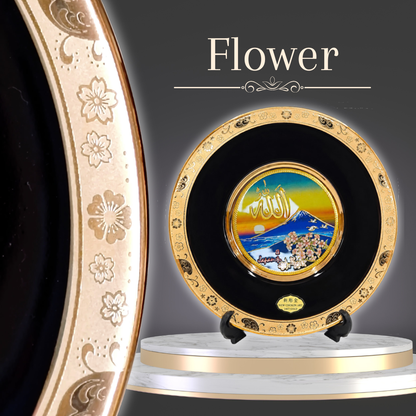 24K Gold Mino Ceramic Plate — Allah