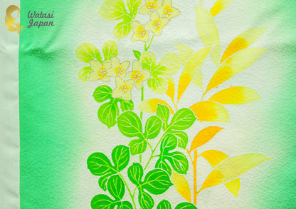 Shawl: Kimono Hijab — Green Floral / Kimono Jewel