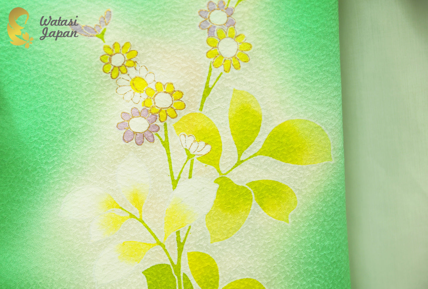 Shawl: Kimono Hijab — Green Floral / Kimono Jewel