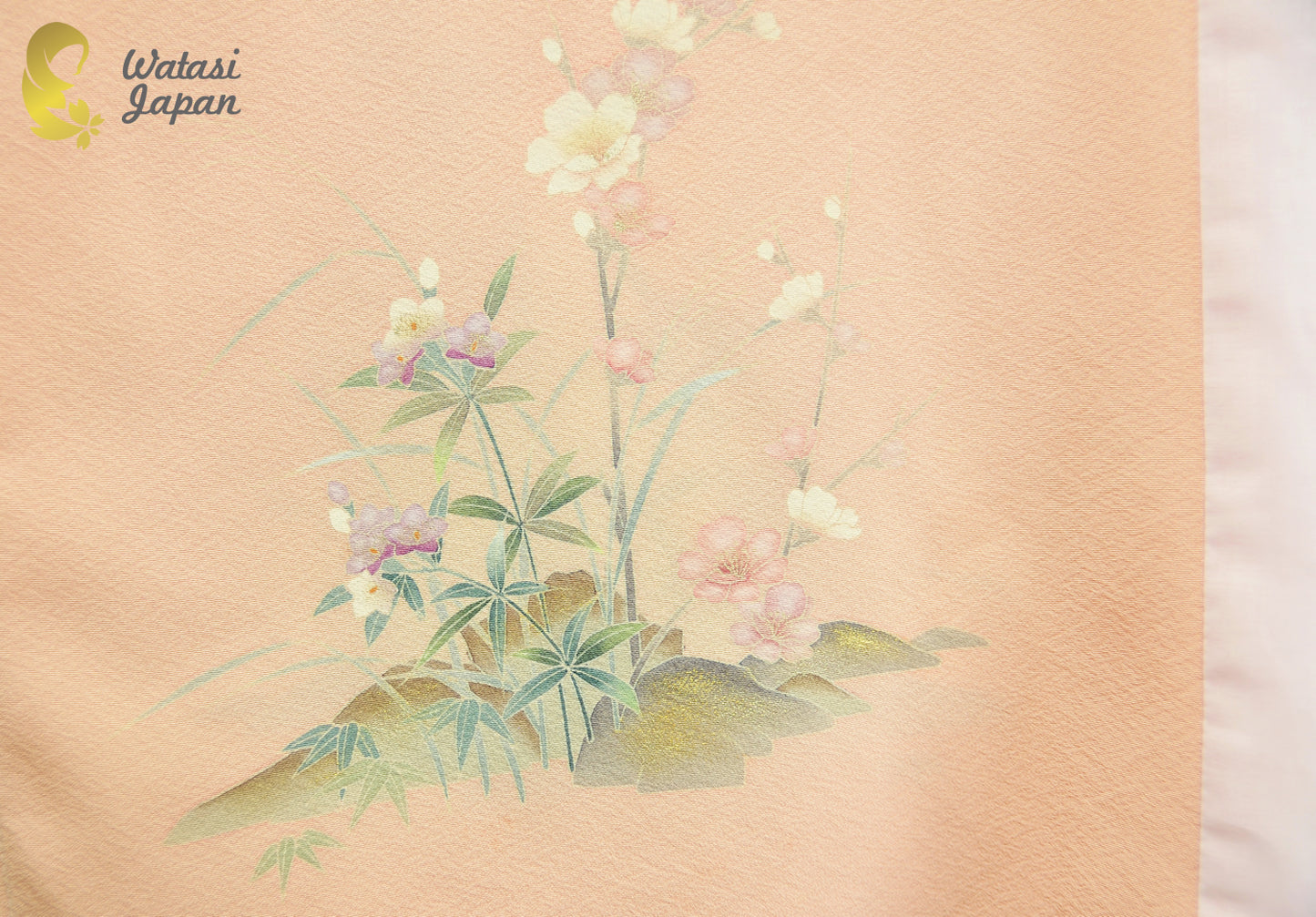Shawl: Kimono Hijab — Peach Floral / Kimono Jewel