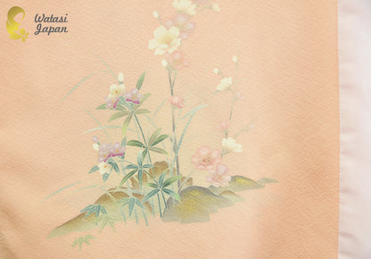 Shawl: Kimono Hijab — Peach Floral / Kimono Jewel
