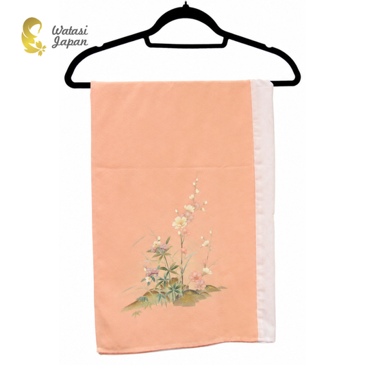 Shawl: Kimono Hijab — Peach Floral / Kimono Jewel