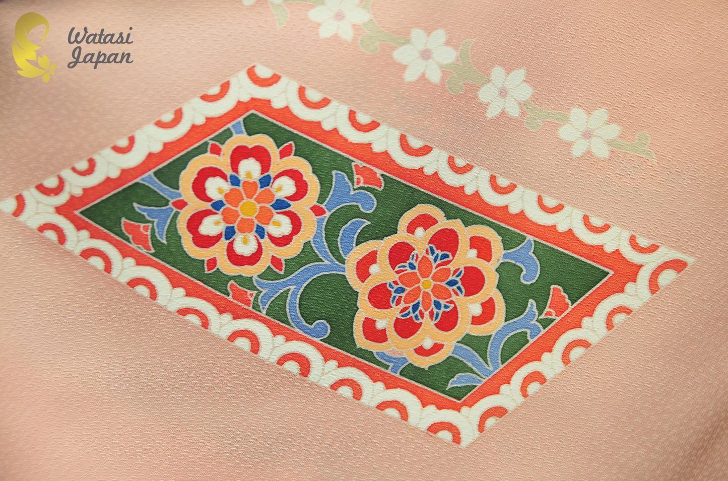Shawl: Kimono Hijab — Blush Pink Tanzaku / Kimono Jewel