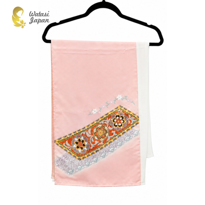 Shawl: Kimono Hijab — Blush Pink Tanzaku / Kimono Jewel