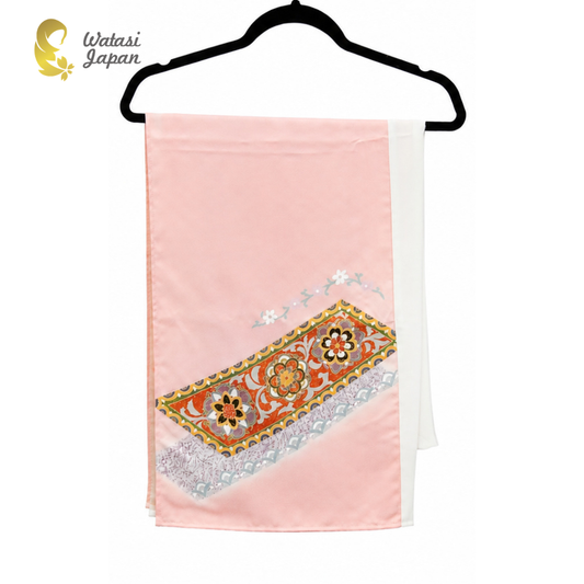 Shawl: Kimono Hijab — Blush Pink Tanzaku / Kimono Jewel