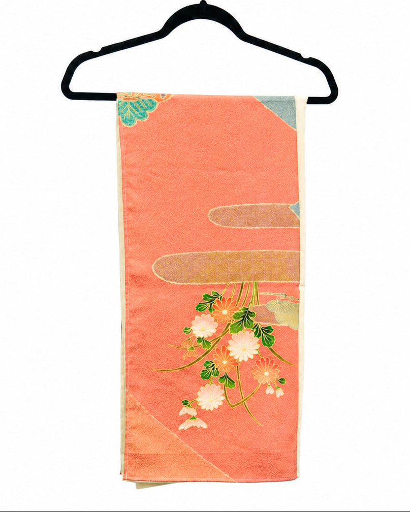 Square: Kimono Hijab — Coral Patchwork Garden / Kimono Jewel