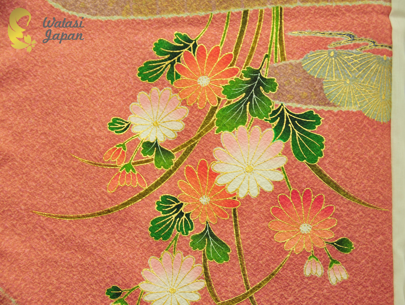 Square: Kimono Hijab — Coral Patchwork Garden / Kimono Jewel