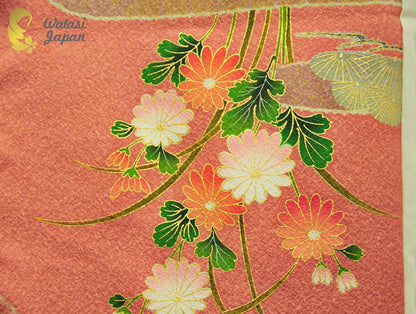 Square: Kimono Hijab — Coral Patchwork Garden / Kimono Jewel