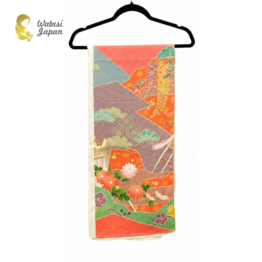 Square: Kimono Hijab — Coral Patchwork Garden / Kimono Jewel