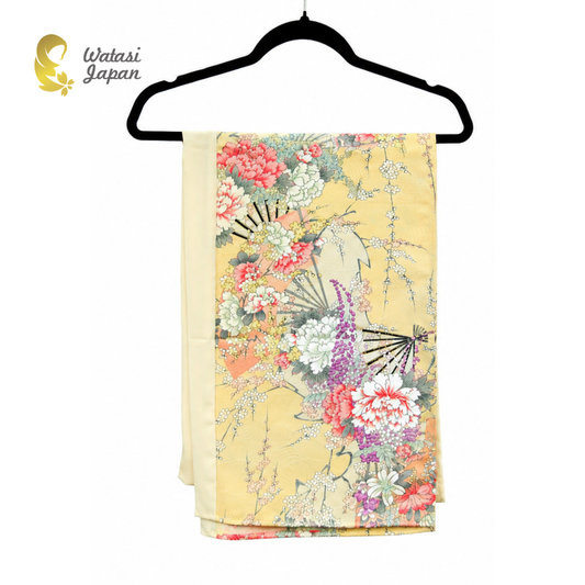 Shawl: Kimono Hijab — Butter Yellow Sensu / Kimono Jewel