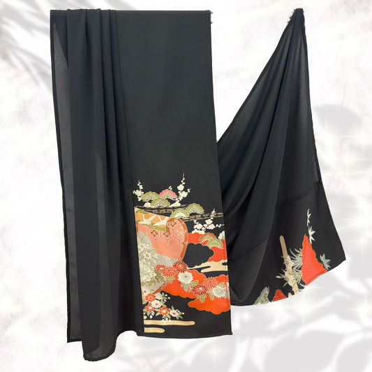 Shawl: KIMONO Hijab - Black/Black